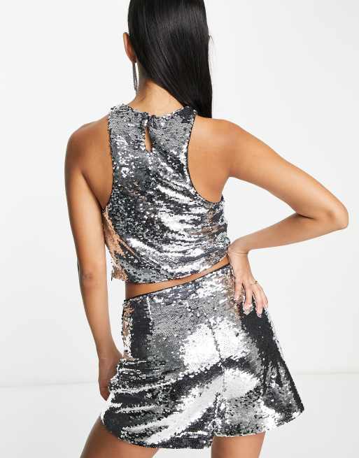 Jupe sequins stradivarius hot sale