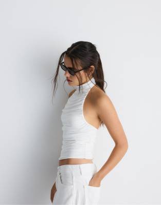 Top dos nu au crochet - Écru-Blanc XS