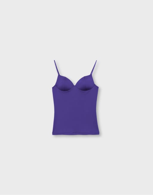 Stradivarius Top im Korsett-Stil in Lila, 3 von 4