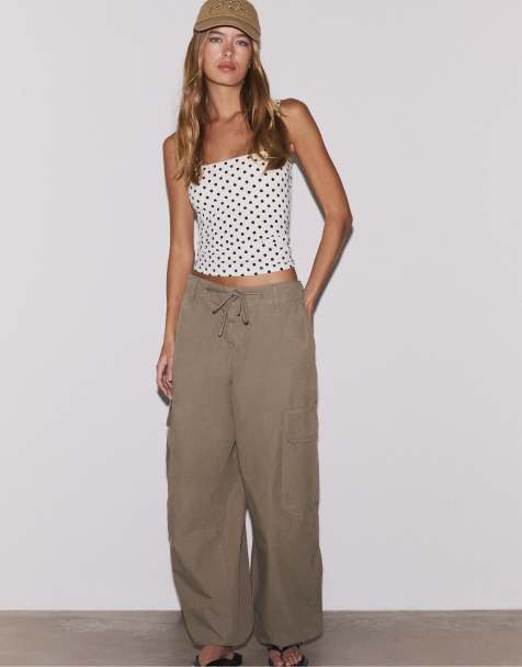 Stradivarius - Top senza maniche con scollo squadrato a pois - view 1