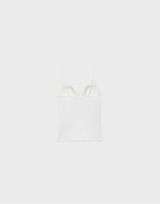 Stradivarius - Top style corset - Écru, 7 de 7