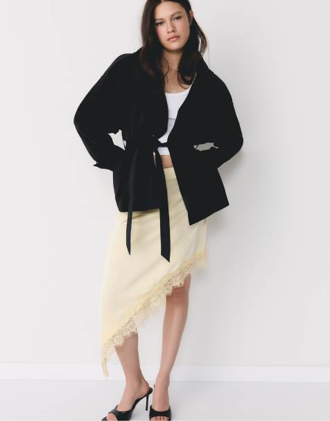 Stradivarius - Trench-coat à col montant - Noir - view 1