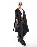 Stradivarius trench coat in black