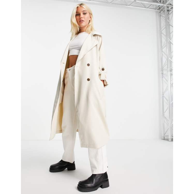 Stradivarius trench clearance coat in beige