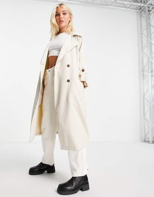 Asos white trench clearance coat