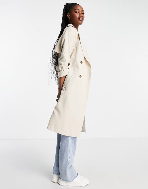 Stone coloured trench on sale coat