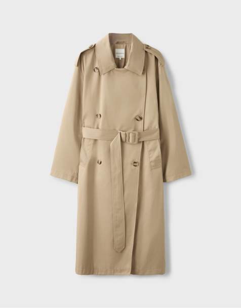 Stradivarius trench-coat long basique beige - view 1