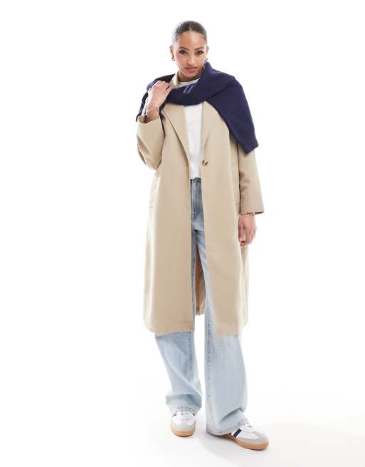 Stradivarius - Trench-coat minimaliste - Taupe 