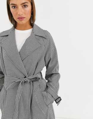 trench pied de poule femme