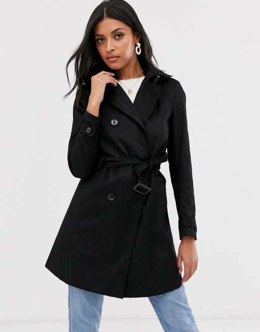 Trench femme best sale noir court