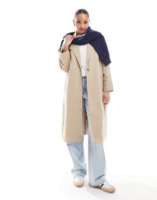 Stradivarius - Trench minimal color pietra scuro 