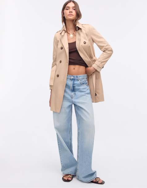 Stradivarius - Trench taglio corto color pietra - view 1