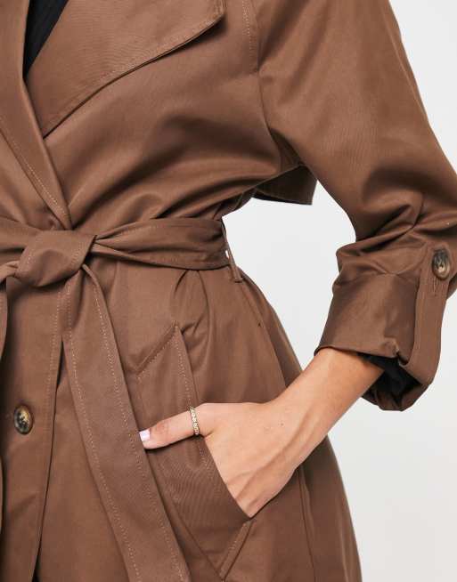 Stradivarius – Trenchcoat in Braun, 3 von 4