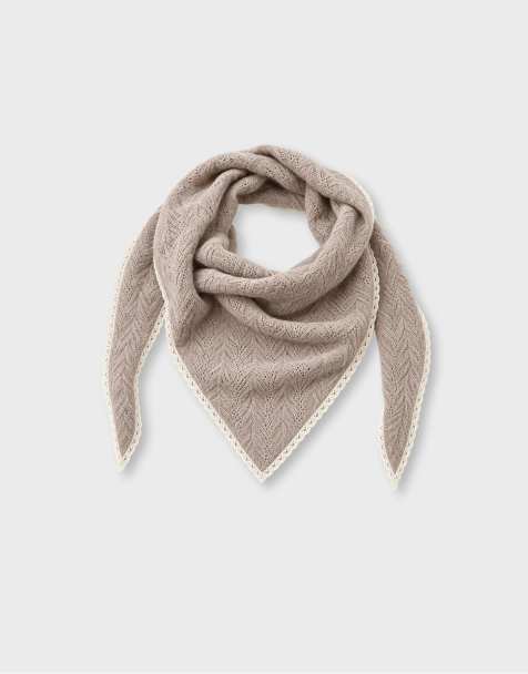 Stradivarius Triangular scarf in stone - view 1