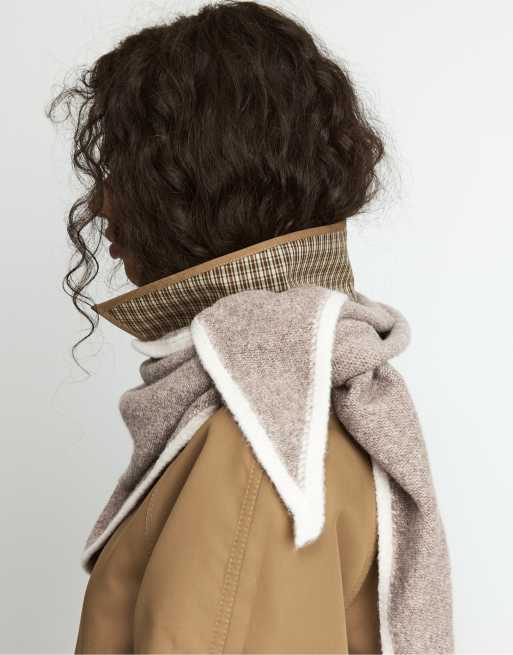 Stradivarius Triangular scarf in stone, 2 of 4