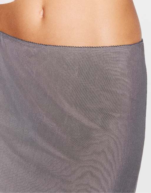 Stradivarius Tulle midi skirt in dark grey, 4 of 7