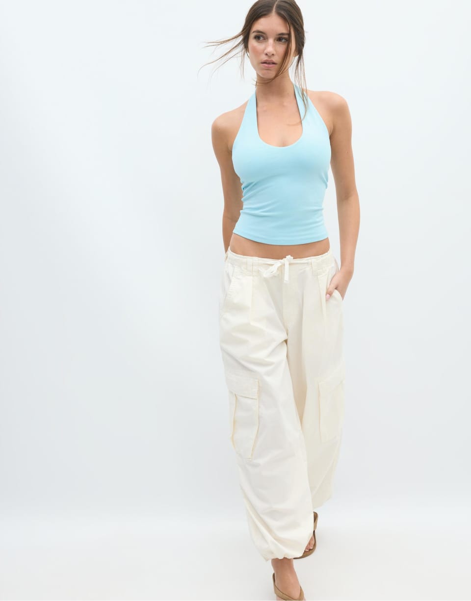 Turquoise halterneck top