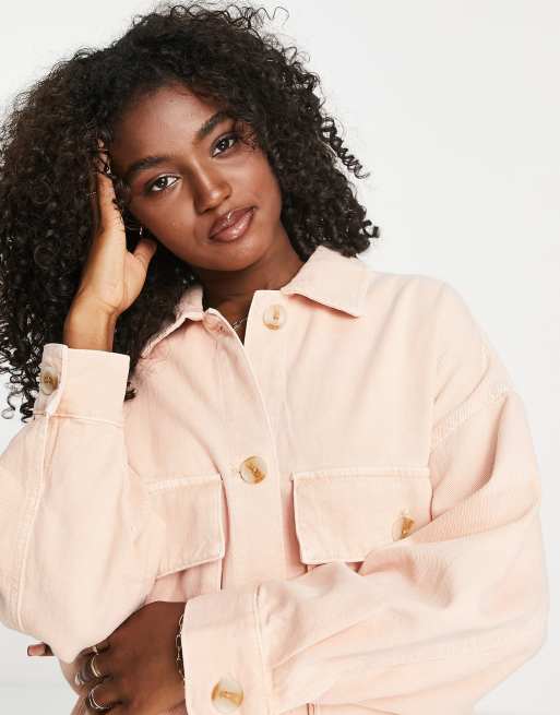 Pink denim jacket river cheap island