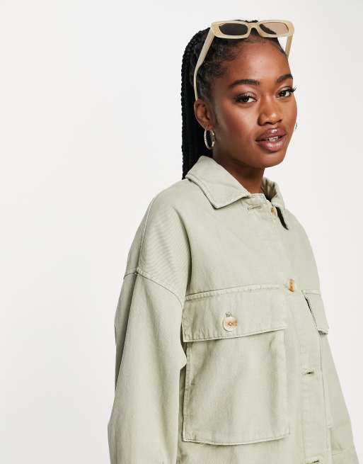 Stradivarius twill cargo oversized … curated on LTK