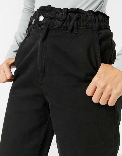 Stradivarius twill pants in black, 3 of 4