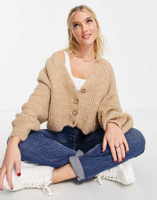 Stradivarius - Ultiem vest met V-hals in beige