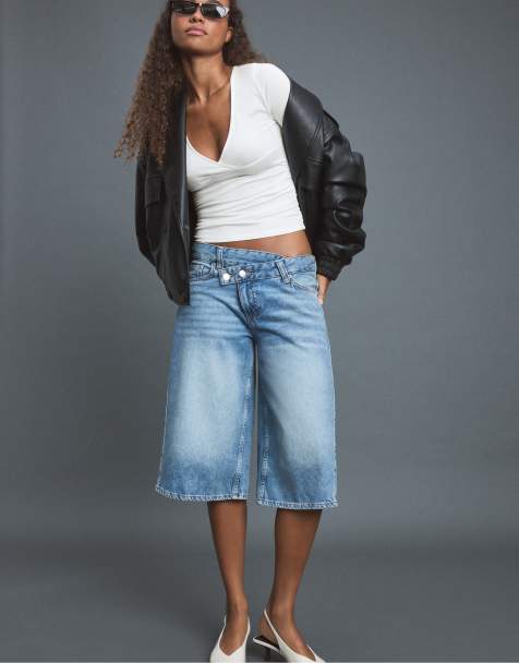 Stradivarius Under-bust seam t-shirt in ecru - view 1