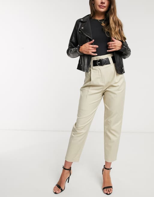 stradivarius cargo pants black