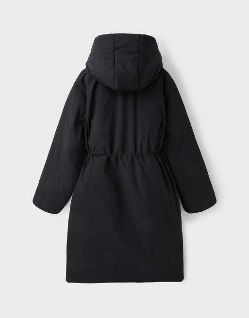 Stradivarius vadderad parkas i svart, 7 av 7