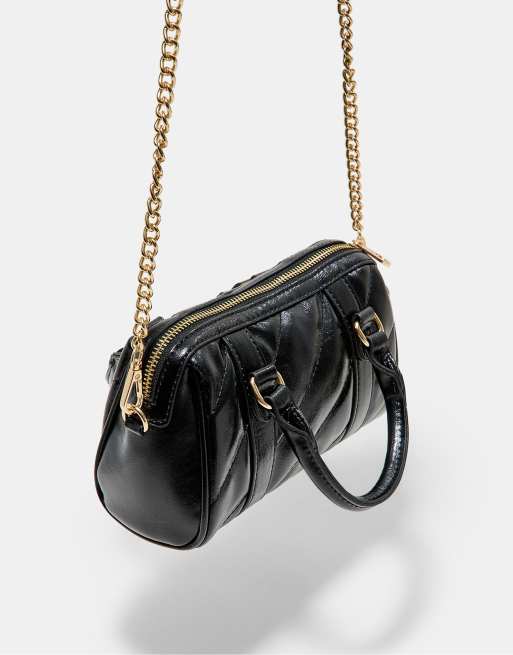 Stradivarius vatteret bowlingtaske i sort, 4 af 4