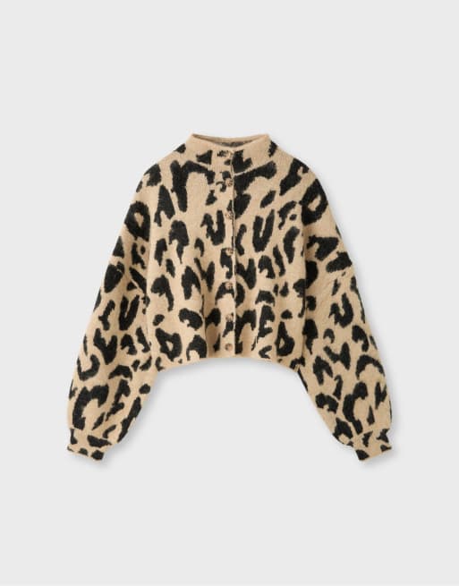 Stradivarius vest met luipaardprint in beige, 6 van 7