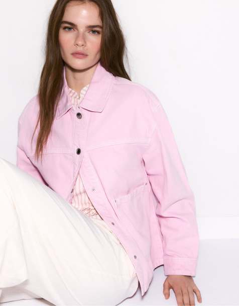 Stradivarius - Veste à poches plaquées - Rose fluo - view 1