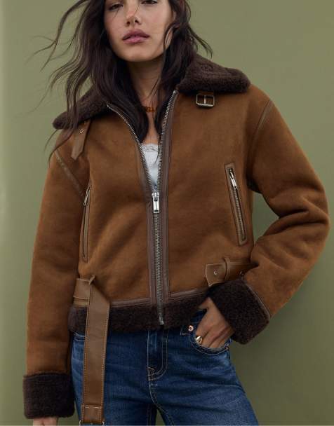Stradivarius - Veste courte et réversible - Marron - view 1