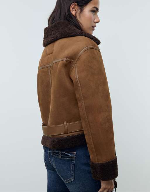 Veste Courte Australian Spirit Pour Femme - Taille 40, Couleur Marron, Style Décontracté Avec Rivets