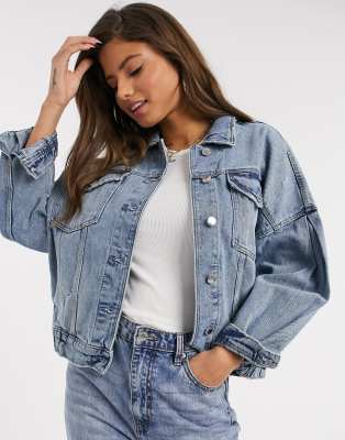 stradivarius veste en jean