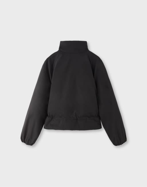 Stradivarius veste matelassée à basque noire, 7 de 7