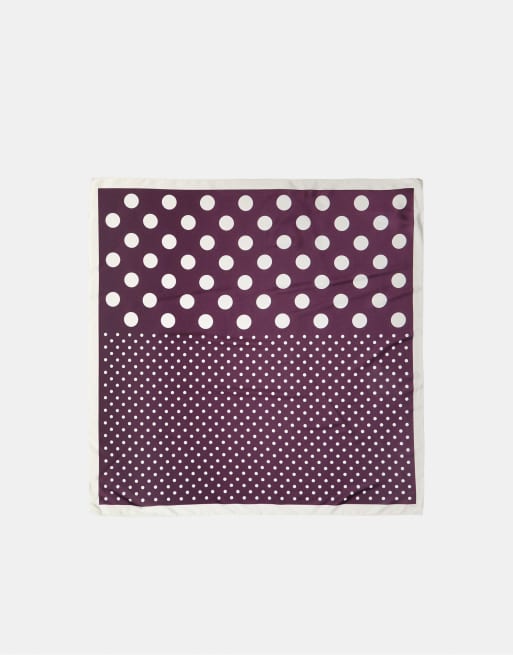 Stradivarius – Vinröd, prickig scarf, 2 av 4
