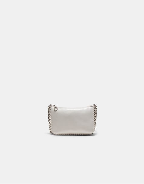 Stradivarius – Vit, liten väska med pärlor - view 1