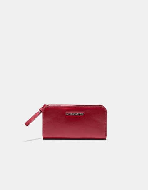 Stradivarius Wallet with zip in red - view 1