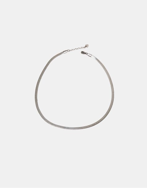 Stradivarius Waterproof snake chain in grey - view 1