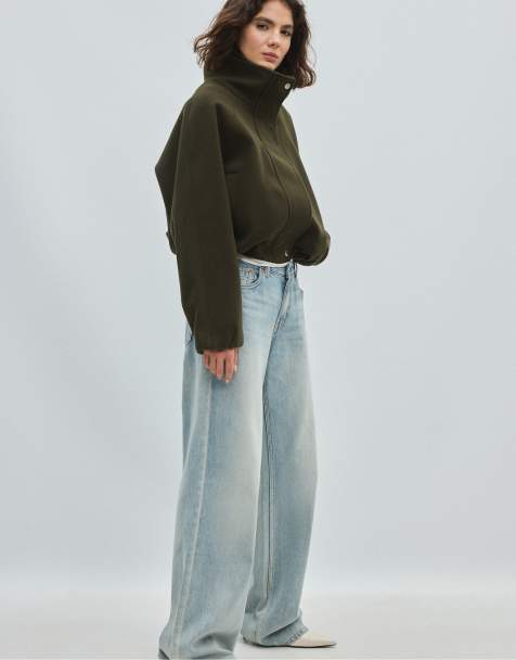 Stradivarius weiche Bomberjacke in Khaki - view 1