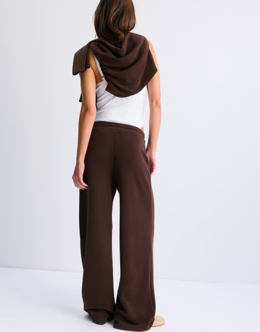 Stradivarius – Weiche Palazzo-Hose in Bronze, 3 von 7