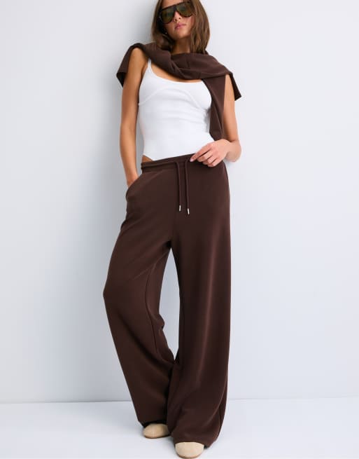 Stradivarius – Weiche Palazzo-Hose in Bronze, 5 von 7