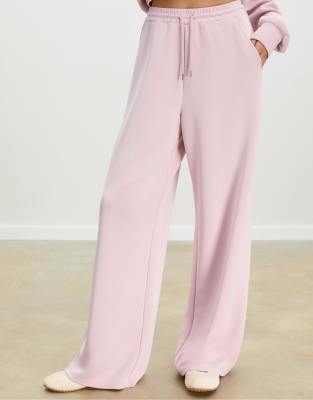Stradivarius - Weiche Palazzo-Hose in Kaugummirosa