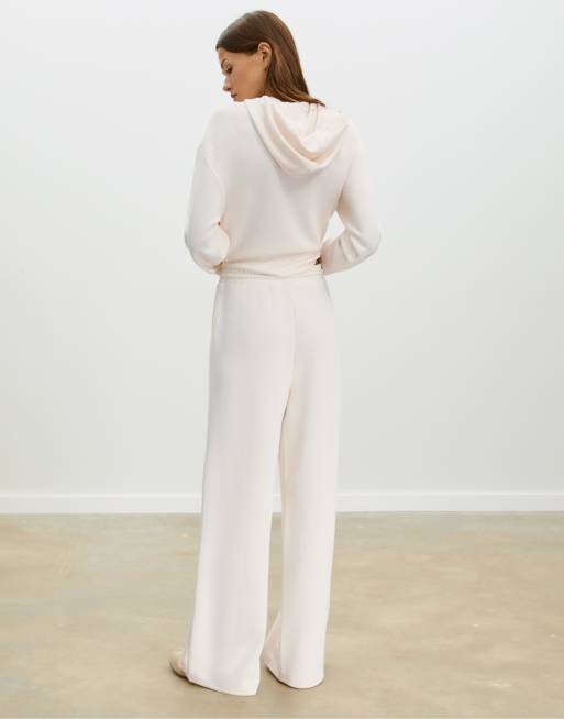 Stradivarius – Weiche Palazzo-Hose in Vanille, 2 von 4