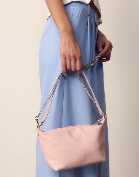 Stradivarius – Weiche Umhängetasche in Pastellrosa - view 1