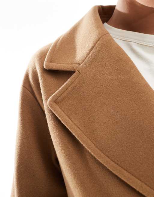 Stradivarius – Weicher Oversize-Mantel in Kamelbraun ASOS - Main Image