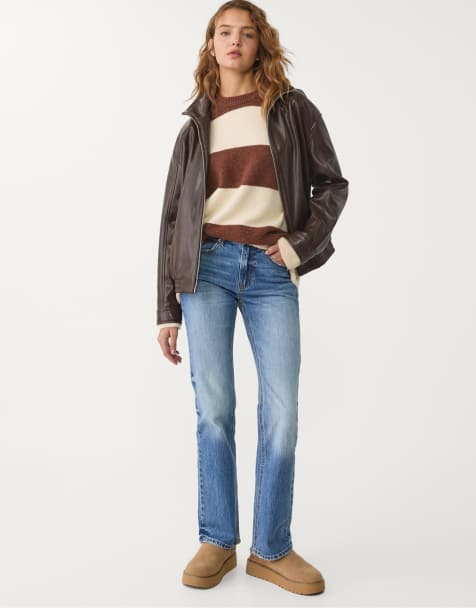 Stradivarius – Weicher Strickpullover in Braun - view 1