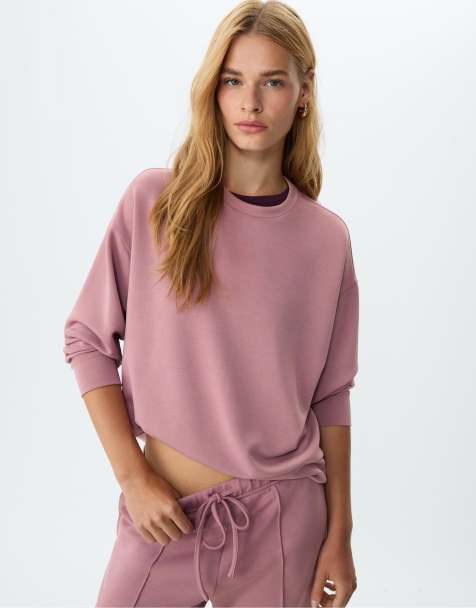Stradivarius – Weiches Basic-Sweatshirt in Rosa - view 1