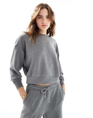 Stradivarius - Weiches Sweatshirt in Grau, Kombiteil