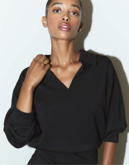 Stradivarius – Weiches Sweatshirt in Schwarz, 2 von 4
